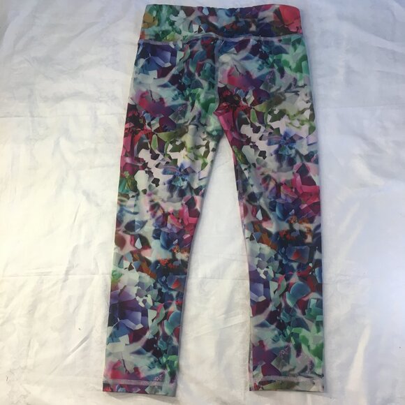 Live Love Dream Pretty Floral Capri Pants Womens Size XS Stretch Exercise Yoga - Picture 9 of 15
